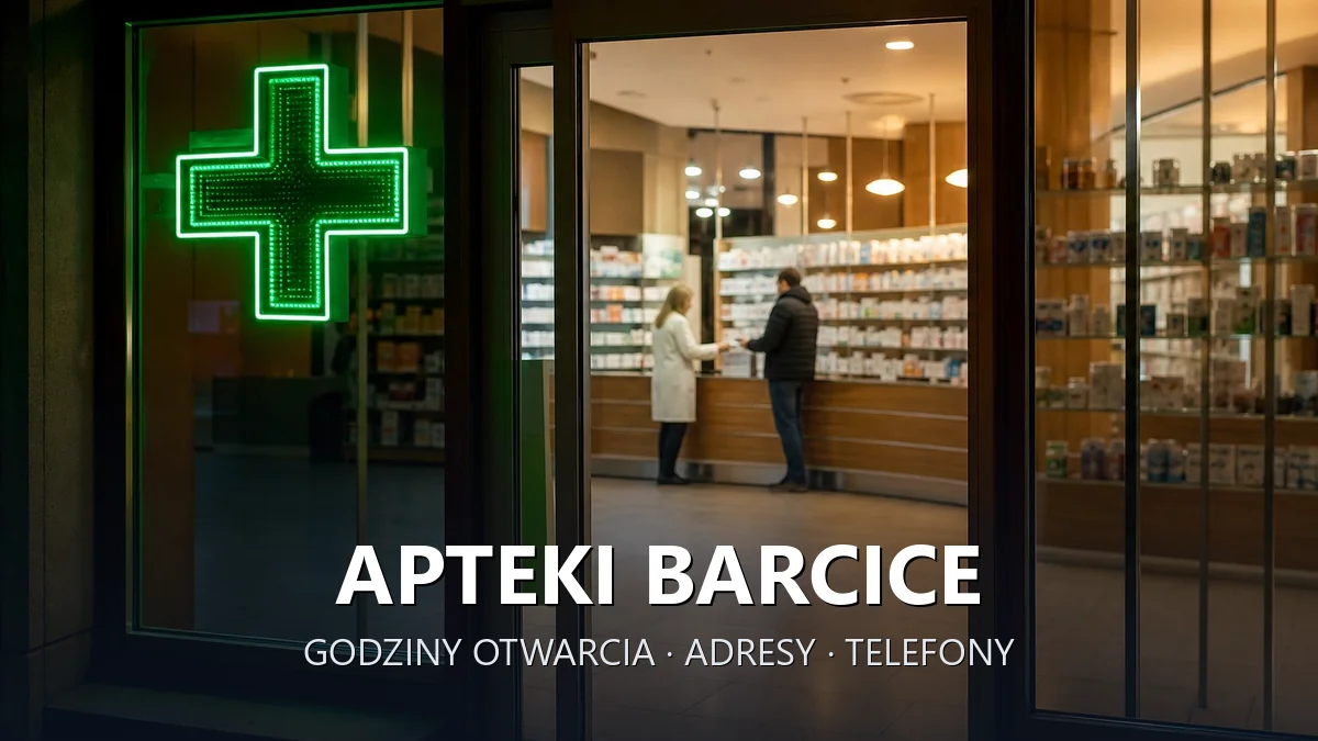 Apteki Barcice, gmina Stary Sącz, powiat nowosądecki - adresy, telefony, godziny otwarcia
