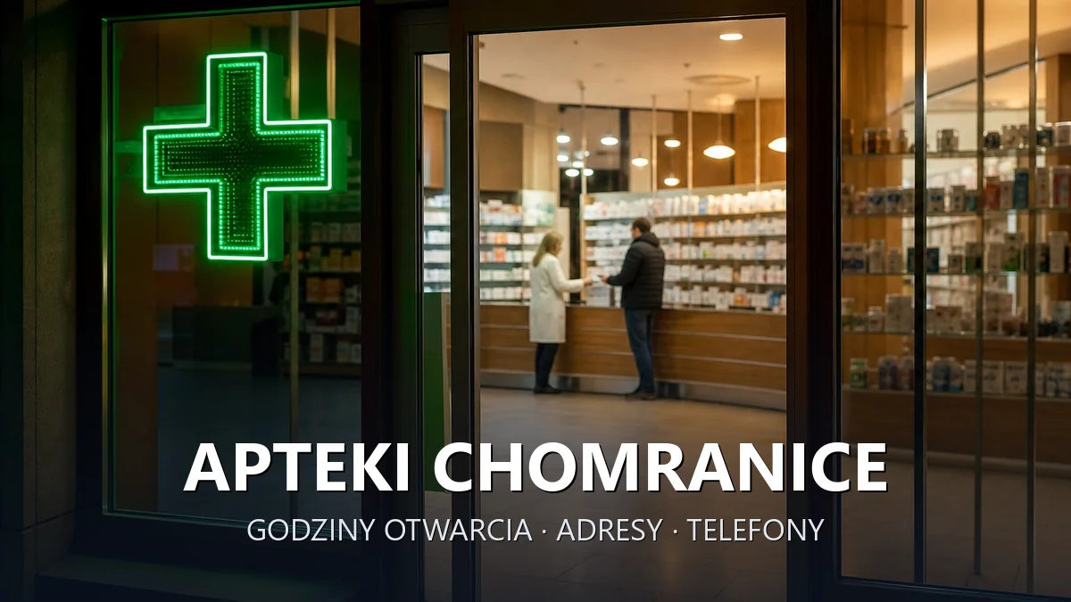 Apteki Chomranice, gmina Chełmiec, powiat nowosądecki - adresy, telefony, godziny otwarcia