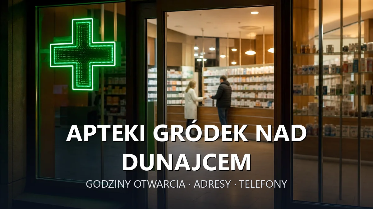 Apteki Gródek nad Dunajcem, powiat nowosądecki - adresy, telefony, godziny otwarcia