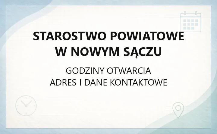 Starostwo Powiatowe w Nowym Sączu - kontakt, wydziały, e-usługi