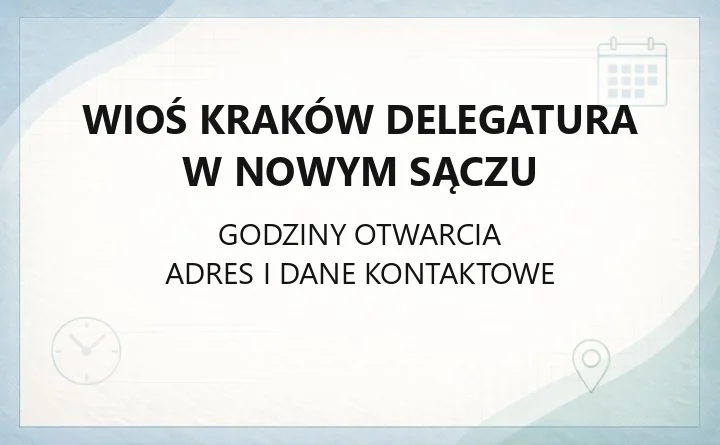 WIOŚ Kraków Delegatura w Nowym Sączu - kontakt, zgłaszanie zanieczyszczeń, zaświadczenia