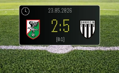 [PIŁKA NOŻNA] Betclic 2. liga – Sokół Kleczew – Sandecja Nowy Sącz 2:5. Goście z Nowego Sącza rozstrzelali się po przerwie