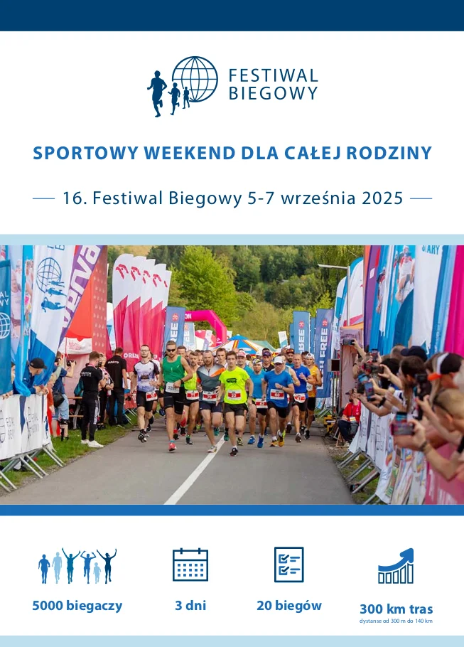 Festiwal Biegowy w Piwnicznej-Zdroju –  5–7 września 2025