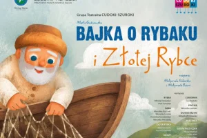 Grafika promocyjna wydarzenia Bajka o Rybaku i Złotej Rybce – Grupa Teatralna CUDOKI-SZUROKI