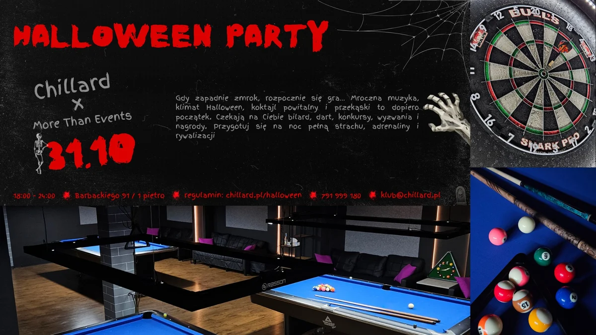 Grafika promocyjna wydarzenia HALLOWEEN PARTY w Nowym Sączu