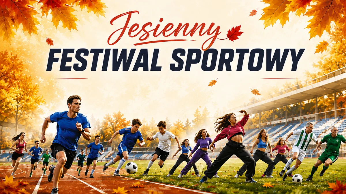 Grafika promocyjna wydarzenia Jesienny Festiwal Sportowy