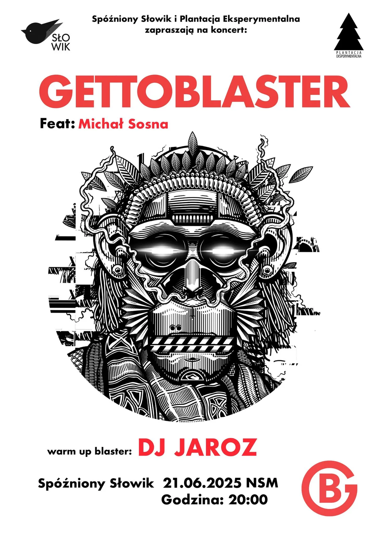 Grafika promocyjna wydarzenia Koncert zespołu Gettoblaster z saksofonistą Michałem Sosną w Nowym Sączu