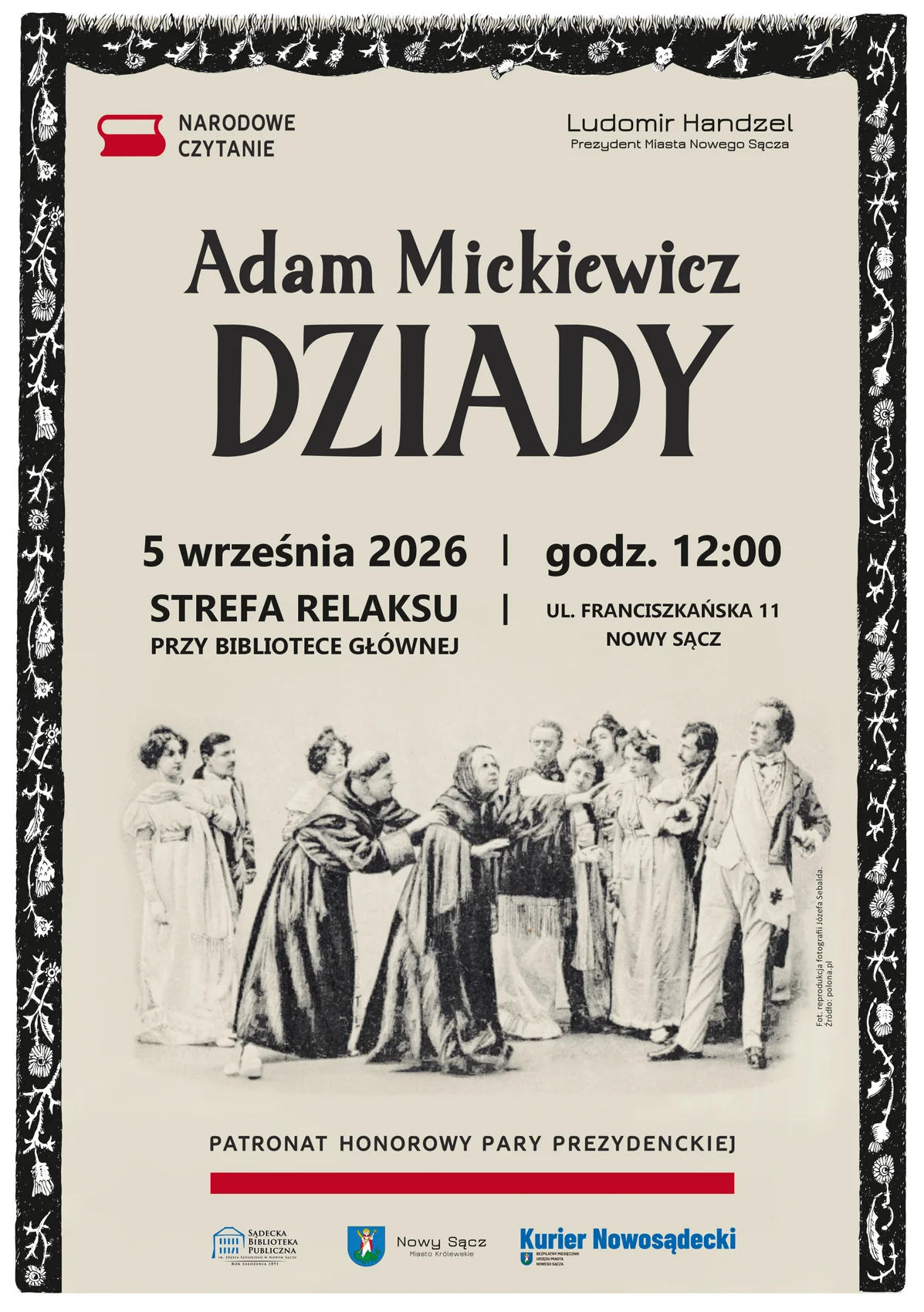 Grafika promocyjna wydarzenia Narodowe Czytanie 2026