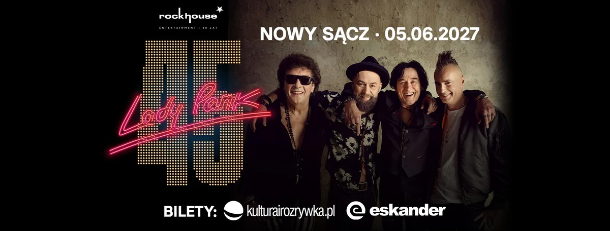 Grafika promocyjna wydarzenia Lady Pank: 45 lat rocka