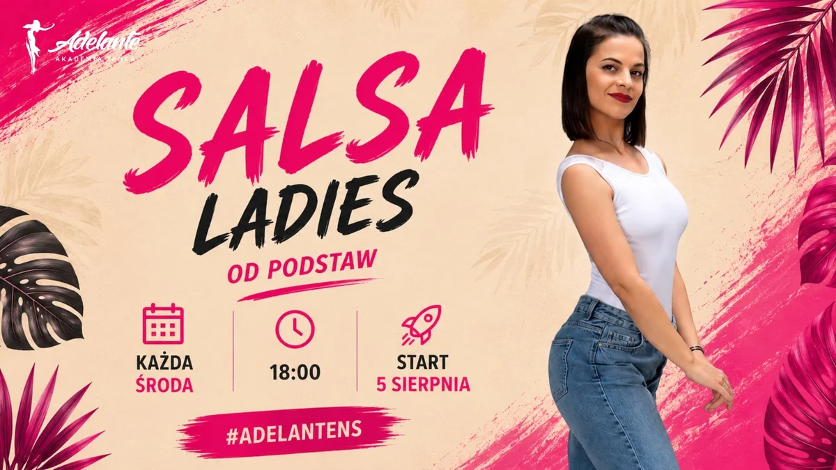 Grafika promocyjna wydarzenia Salsa Ladies – kurs od podstaw