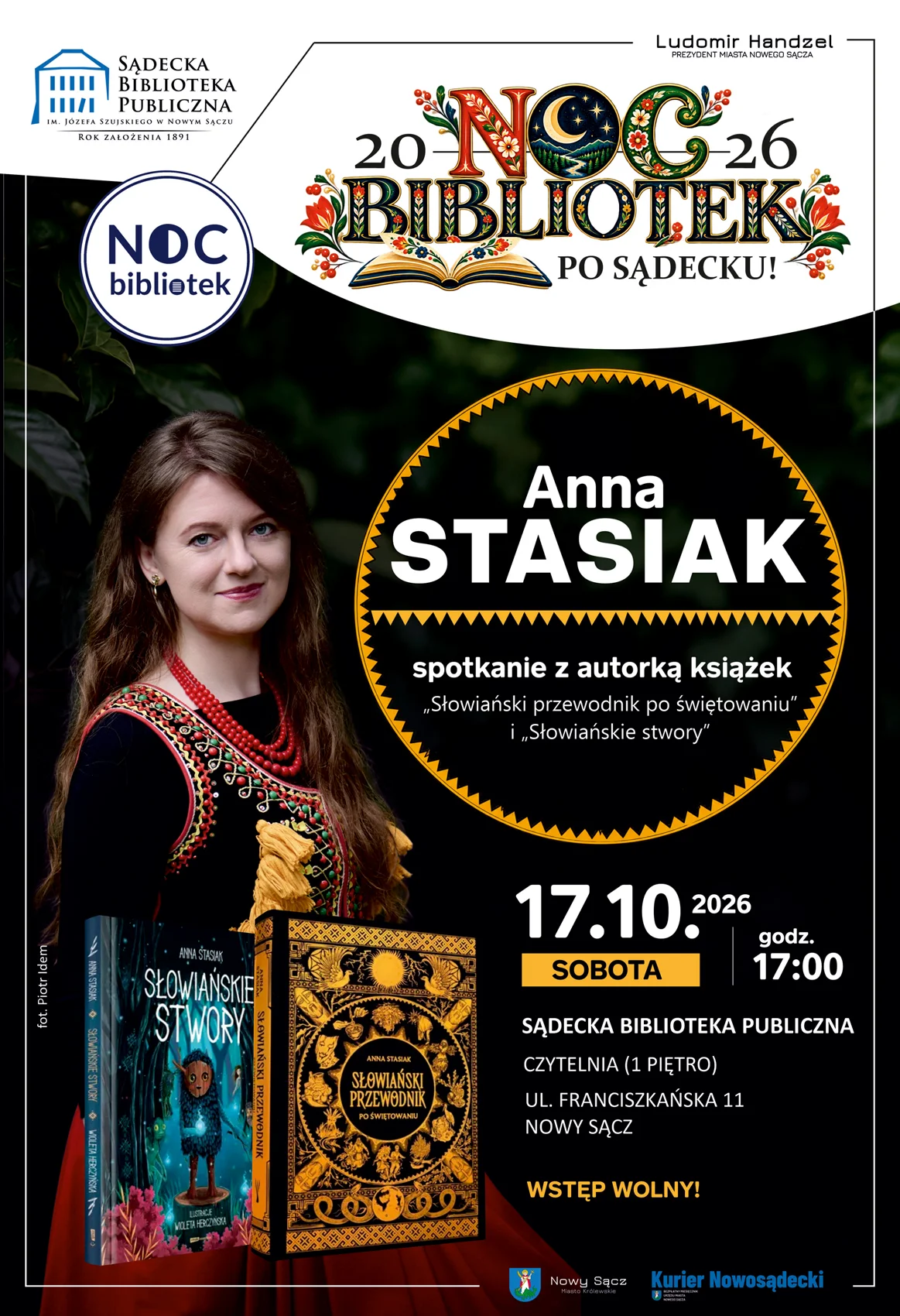Grafika promocyjna wydarzenia Spotkanie autorskie z Anną Stasiak