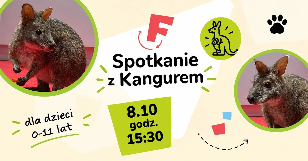 Grafika promocyjna wydarzenia Spotkanie z Kangurem w Nowym Sączu