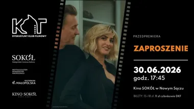 Grafika promocyjna wydarzenia Dyskusyjny Klub Filmowy KOT: „Zaproszenie” – przedpremiera w Nowym Sączu