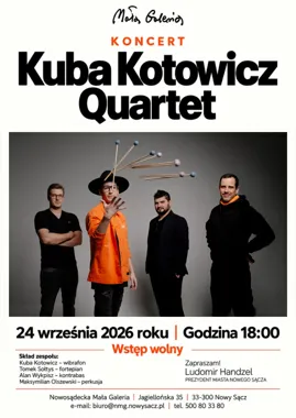 Grafika promocyjna wydarzenia Kuba Kotowicz Quartet