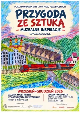 Grafika promocyjna wydarzenia Przygoda ze sztuką – muzealne inspiracje (edycja 2025/2026)