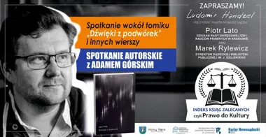 Grafika promocyjna wydarzenia Spotkanie autorskie z Adamem Górskim — Indeks Ksiąg Zalecanych