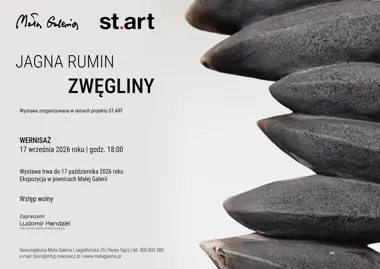 Grafika promocyjna wydarzenia Wernisaż wystawy „ZWĘGLINY” Jagny Rumin