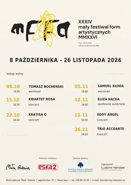 Grafika promocyjna wydarzenia XXXIV Mały Festiwal Form Artystycznych