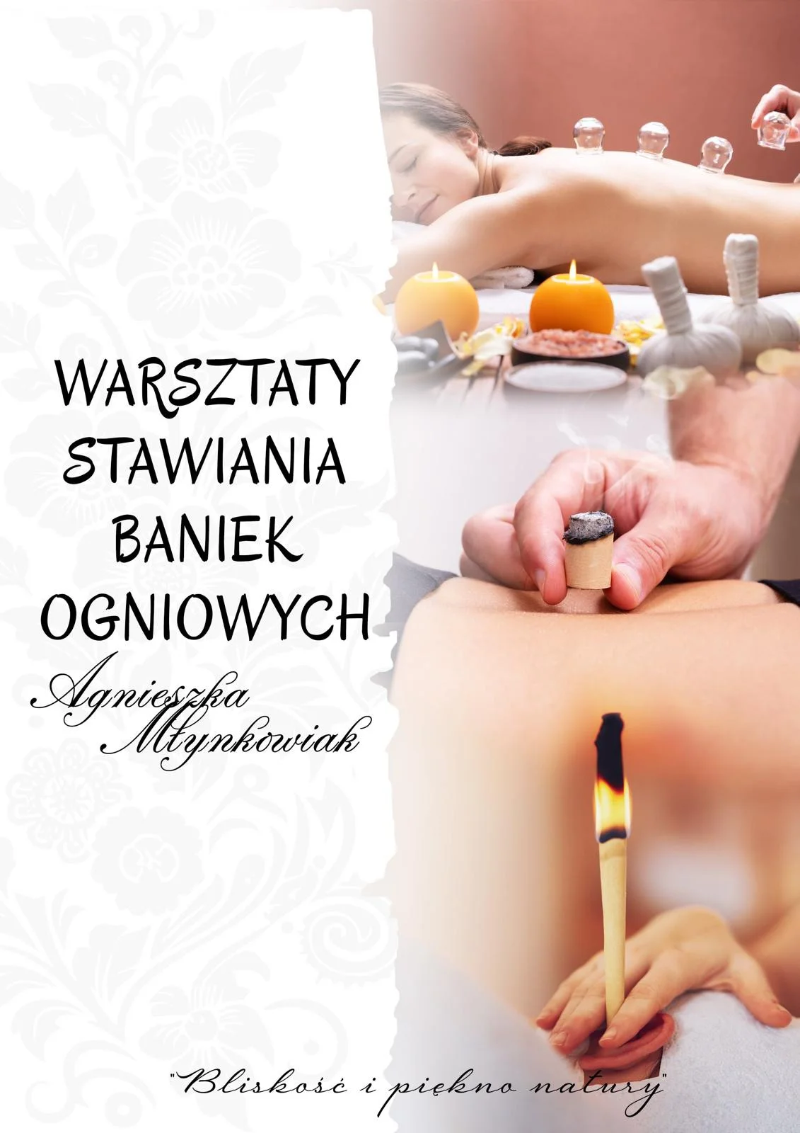 Grafika promocyjna wydarzenia Warsztaty terapii bańkami ogniowymi w Nowym Sączu