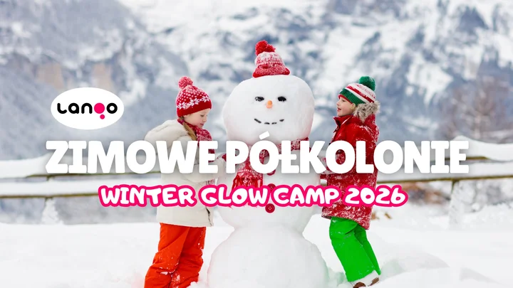 Grafika promocyjna wydarzenia Winter Glow Camp 2026 (Zimowe półkolonie) w Lango