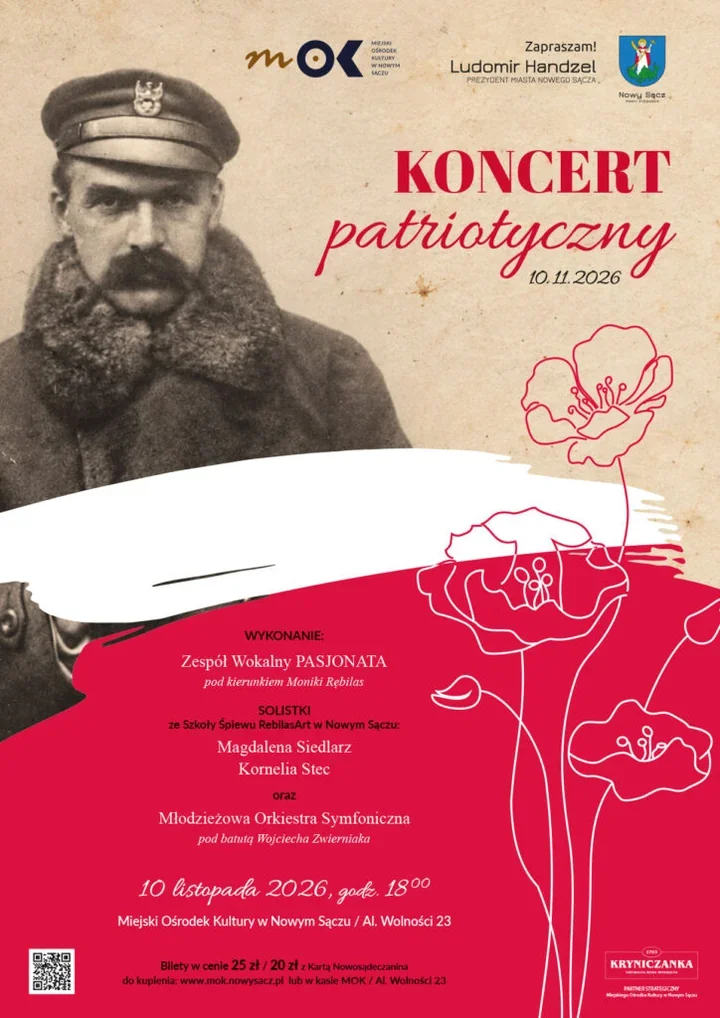Patriotyczne pieśni zabrzmią z młodzieżową orkiestrą podczas koncertu w MOK