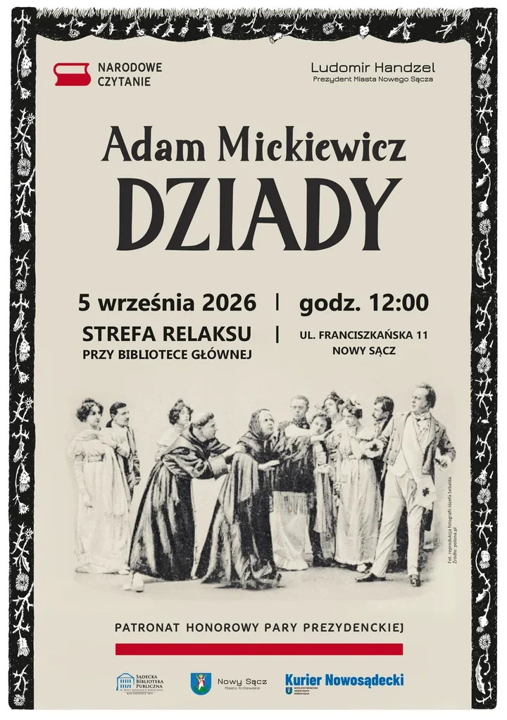 „Dziady” zabrzmią w Nowym Sączu. Biblioteka podała szczegóły wydarzenia