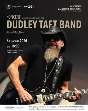 Blues, grunge i rock’n’roll na żywo. Dudley Taft Band wystąpi w Nowym Sączu