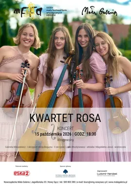Kwartet Rosa zagra w Nowym Sączu. Wstęp na koncert będzie wolny