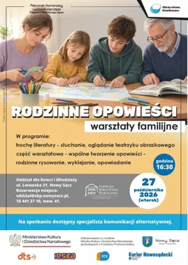 Rodzinne opowieści w bibliotece. W warsztatach pomoże specjalista komunikacji alternatywnej