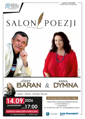 Anna Dymna i Józef Baran rozpoczną w Nowym Sączu Salon Poezji