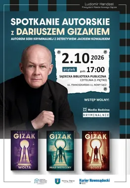 Kryminalny realizm w Nowym Sączu. Dariusz Gizak spotka się z czytelnikami
