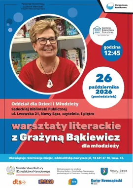 Młodzież spotka się z Grażyną Bąkiewicz. Warsztaty w sądeckiej bibliotece