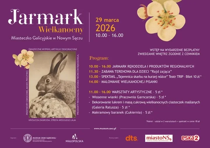 Targi, zabawy i spektakl – Wielkanocne atrakcje w Miasteczku Galicyjskim