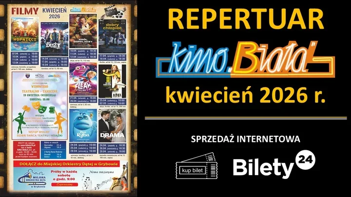 W kinie Biała w Grybowie widać już kwietniowy repertuar pełen mocnych tytułów