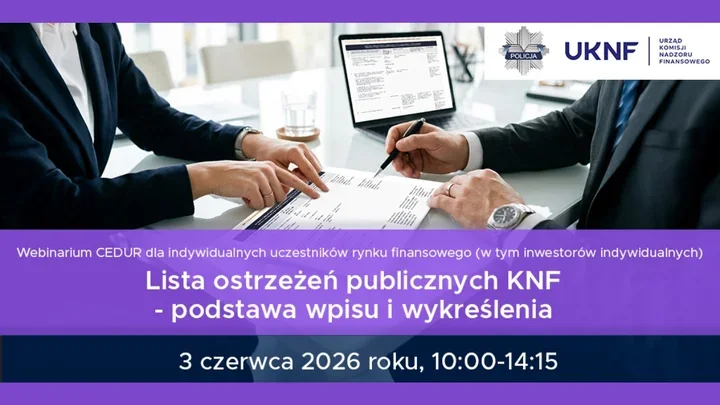 KNF wyjaśni wpisy na listę ostrzeżeń. Webinarium dla inwestorów