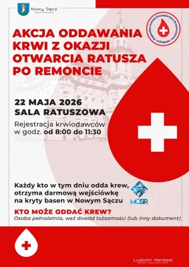 W ratuszu po remoncie rusza zbiórka krwi. Jest też wejściówka na basen