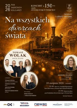 Pociągi, szyny i przeboje Skaldów. Koncert przed dworcem w Nowym Sączu