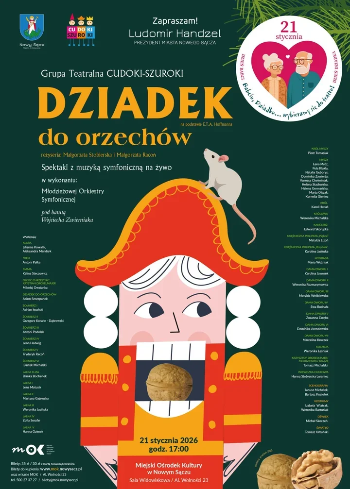 Teatralna niespodzianka na Dzień Babci - familijny Dziadek do orzechów w MOK