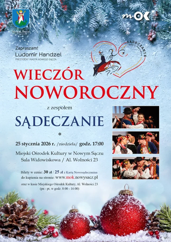 Wieczór noworoczny z Sądeczanami w Sali Widowiskowej MOK
