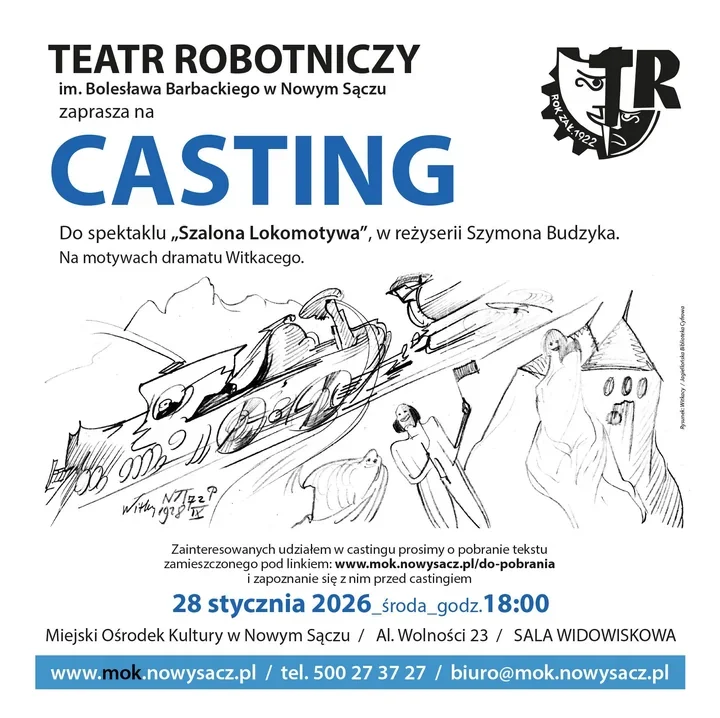 Szukają aktorów do "Szalonej Lokomotywy" - spektakl o sądeckich kolejarzach