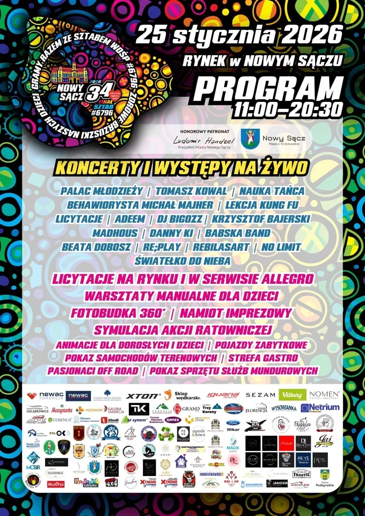 Tłumy i muzyka na rynku - 34. Finał WOŚP w Nowym Sączu