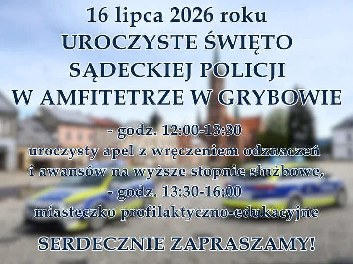 Święto Policji w Grybowie. Mundurowi pokażą sprzęt i drogę do służby