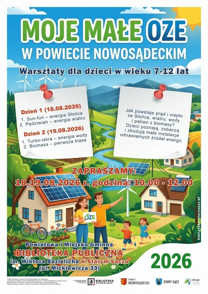 Dzieci zbudują własne instalacje OZE. Warsztaty w gminie Stary Sącz